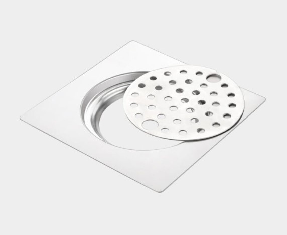 PR-141 Locking Square Floor Drain Stainless Steel Commercial Kitchen Heavy-Duty Secure Grate Tray Water Drainage Rack Restaurant Industrial Anti-Slip Rustproof Easy Clean Professional Grade Durable Key Lock Tamper Proof Welded Frame